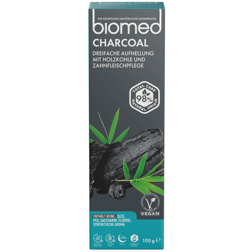 Bild: Biomed Charcoal Aktivkohle Zahncreme 