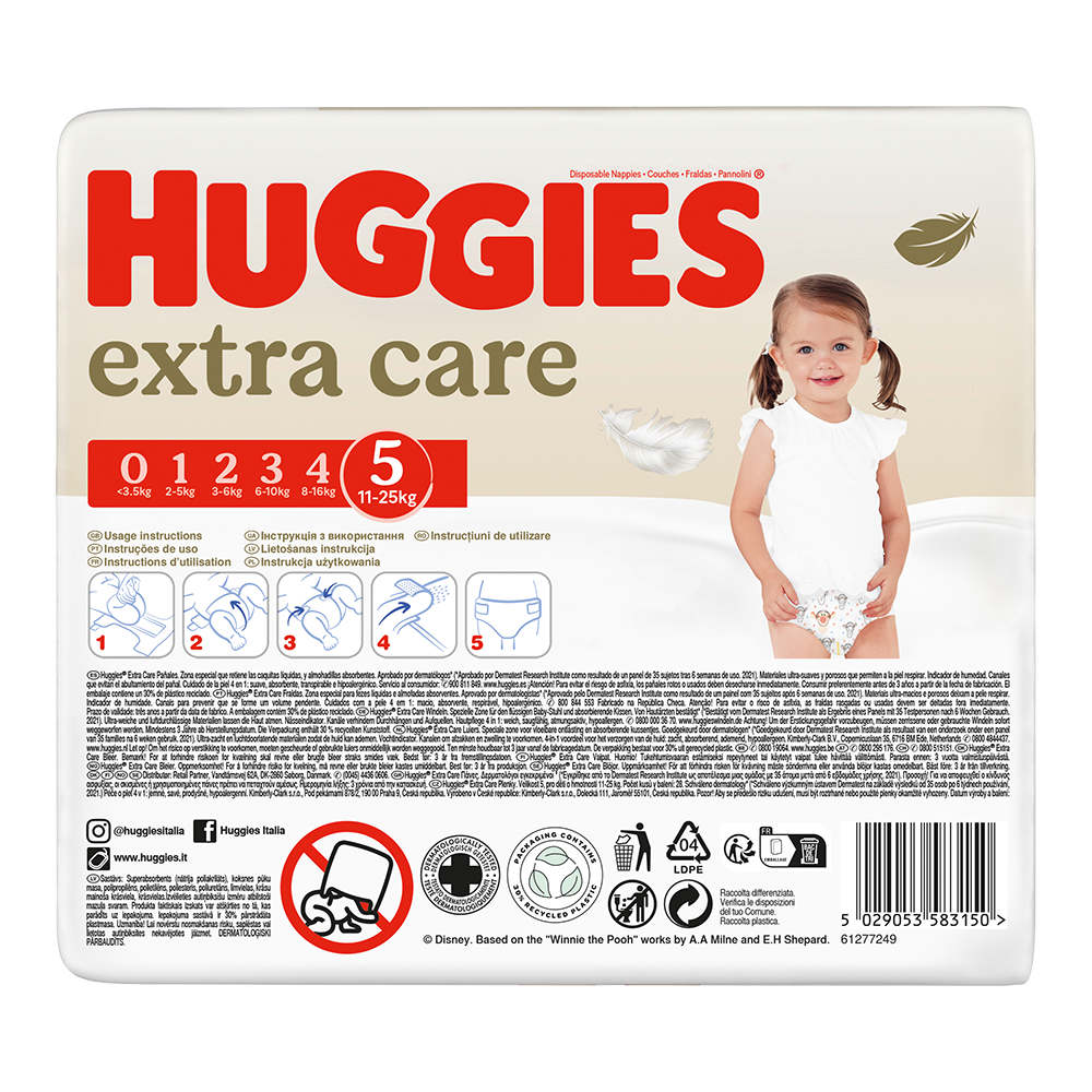 Bild: Huggies Extra Care Windel Größe 5, 11kg - 25kg 