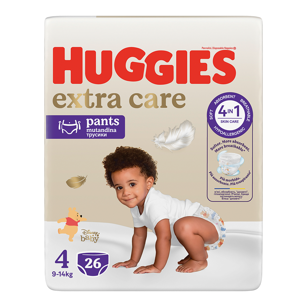 Bild: Huggies Extra Care Pants Größe 4, 9kg - 14kg 