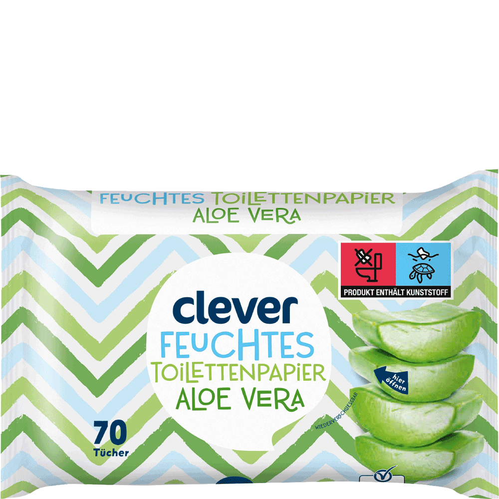 Bild: clever Feuchtes Toilettenpapier Aloe Vera 