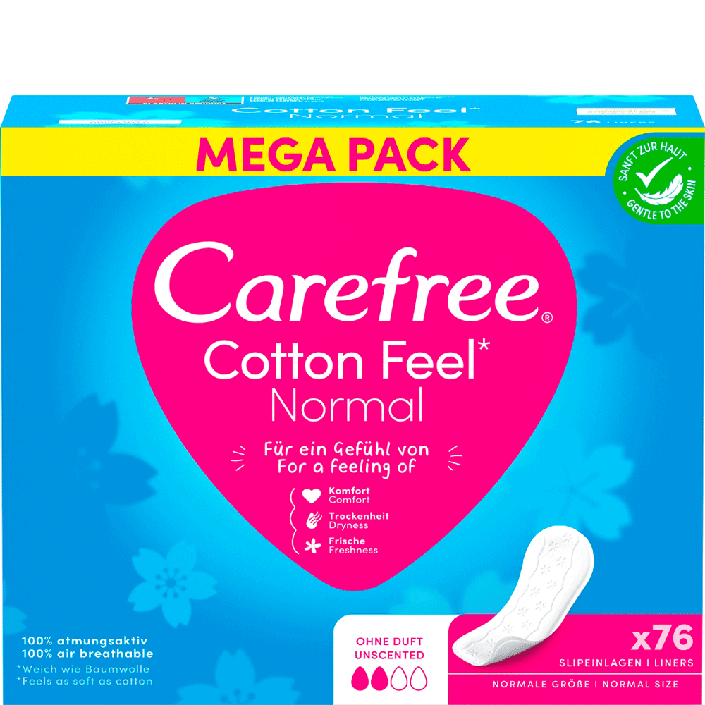 Bild: Carefree Cotton Feel Slipeinlagen Normal Mega Pack 