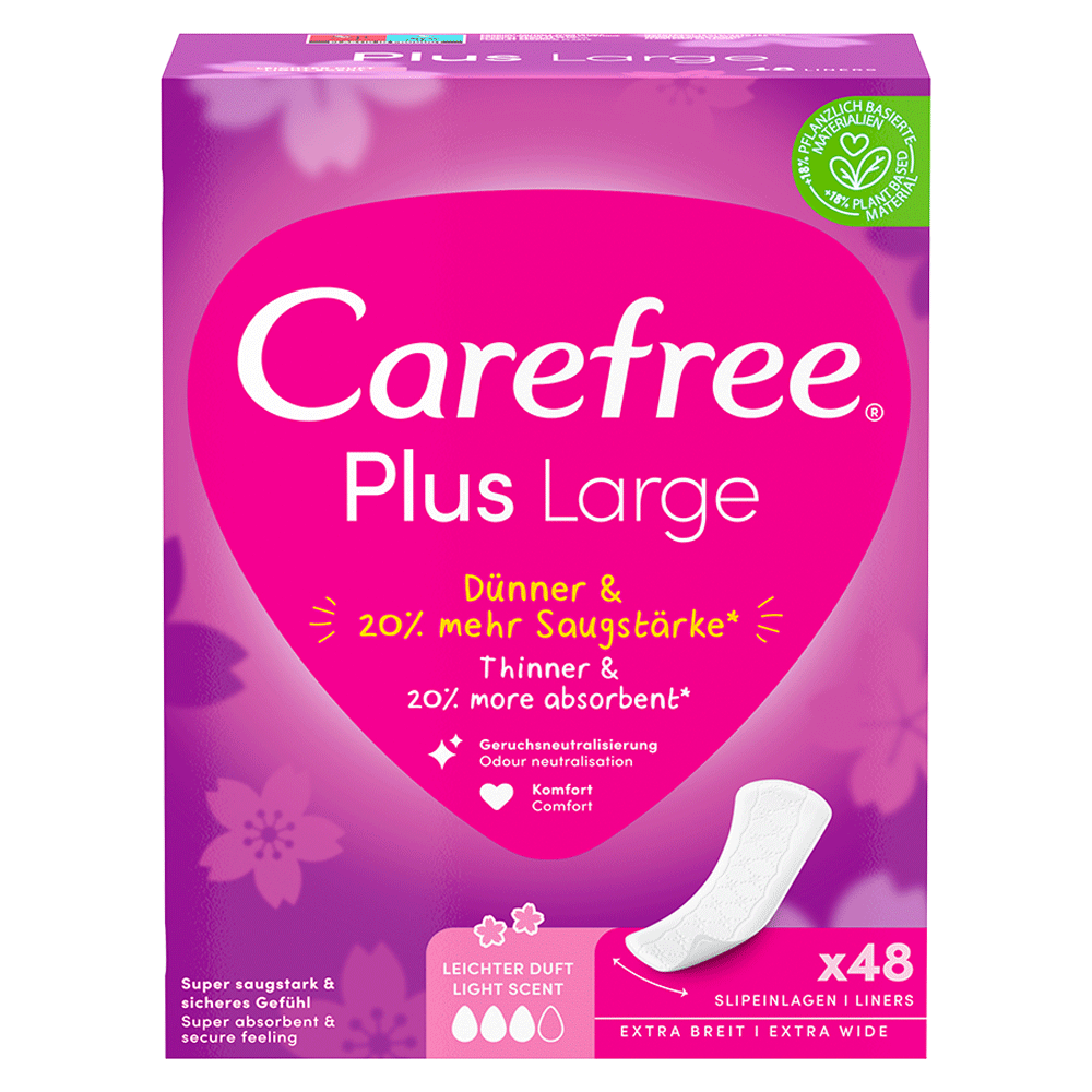 Bild: Carefree Plus Slipeinlagen Plus Large 