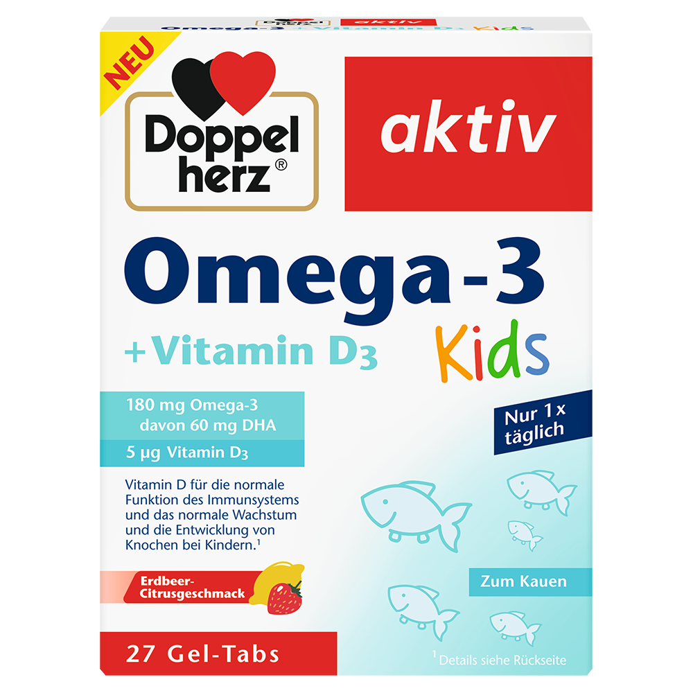 Bild: DOPPELHERZ Omega 3 + Vitamin D3 Kids 