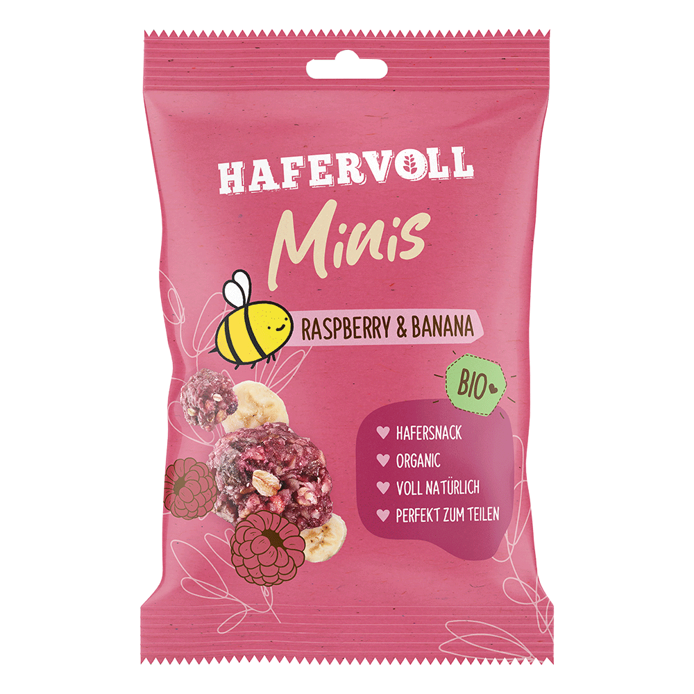 Bild: HAFERVOLL Minis Raspberry and Banana 