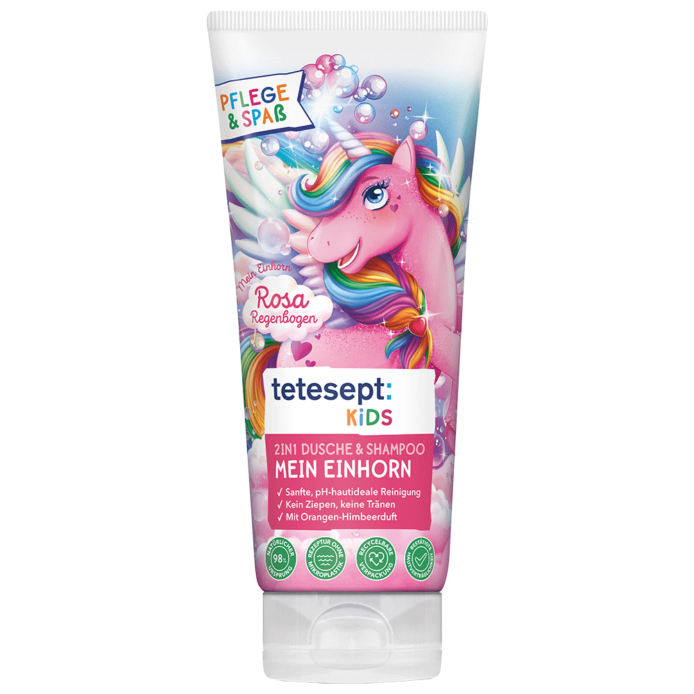 Bild: tetesept: Kids 2in1 Dusche & Shampoo Mein Einhorn 