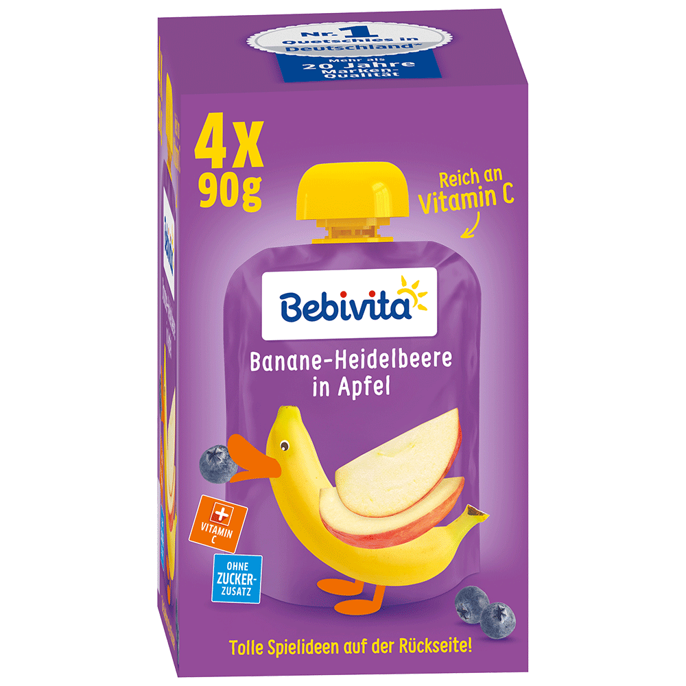 Bild: Bebivita Banane Heidelbeere in Apfel 