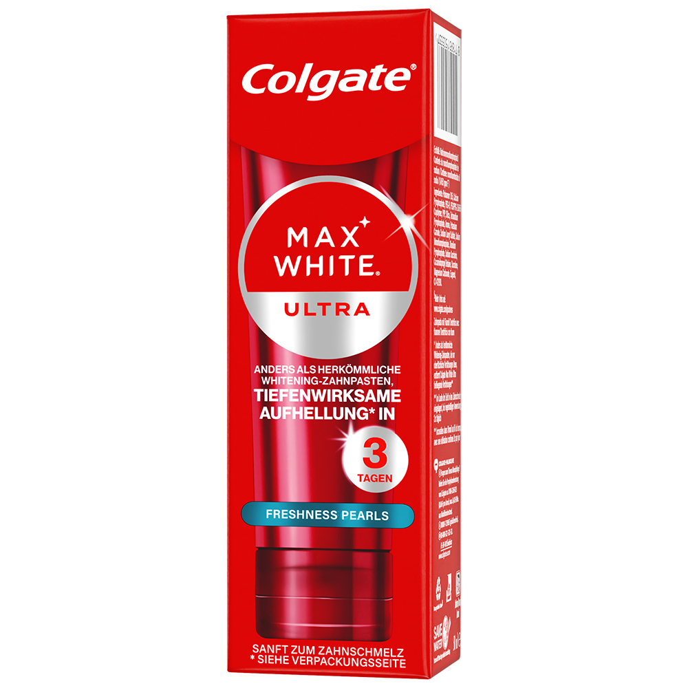 Bild: Colgate Zahnpasta Max White Ultra Freshness Pearls 