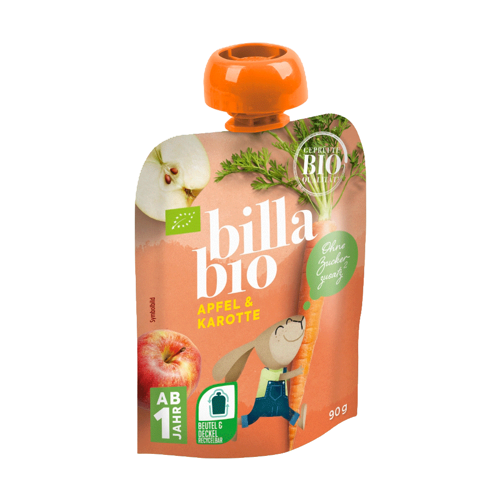 Bild: Billa Bio Quetschie Apfel Karotte 