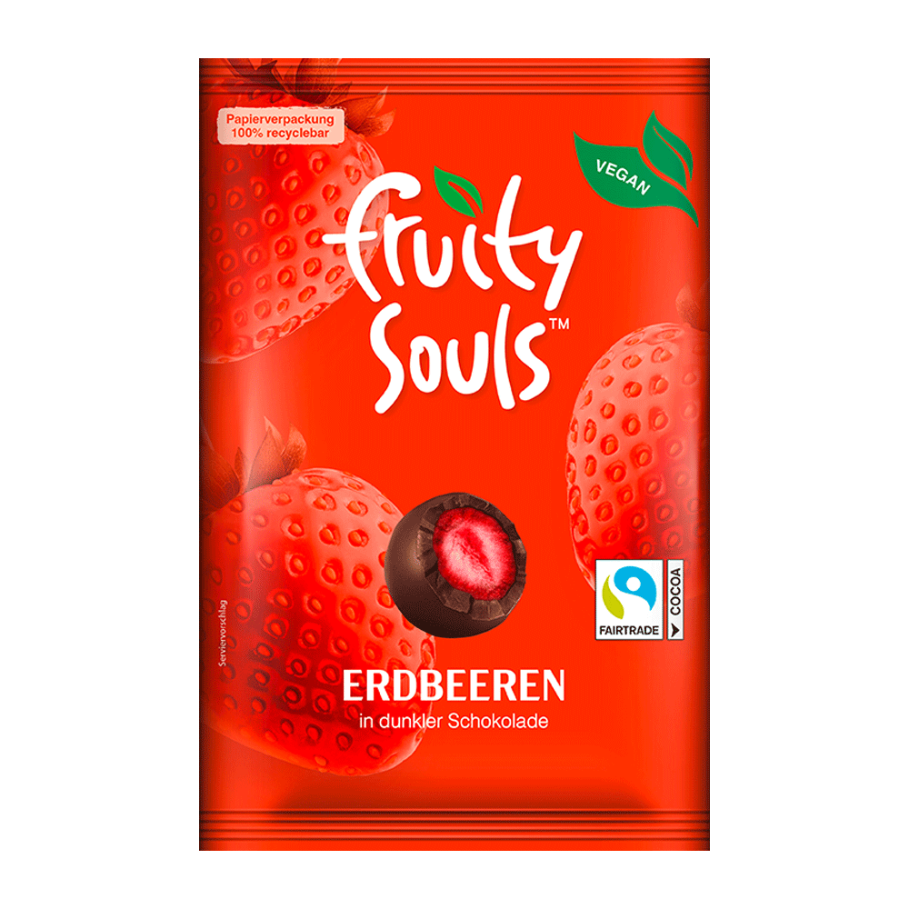 Bild: Fruity souls Erdbeeren in dunkler Schokolade 