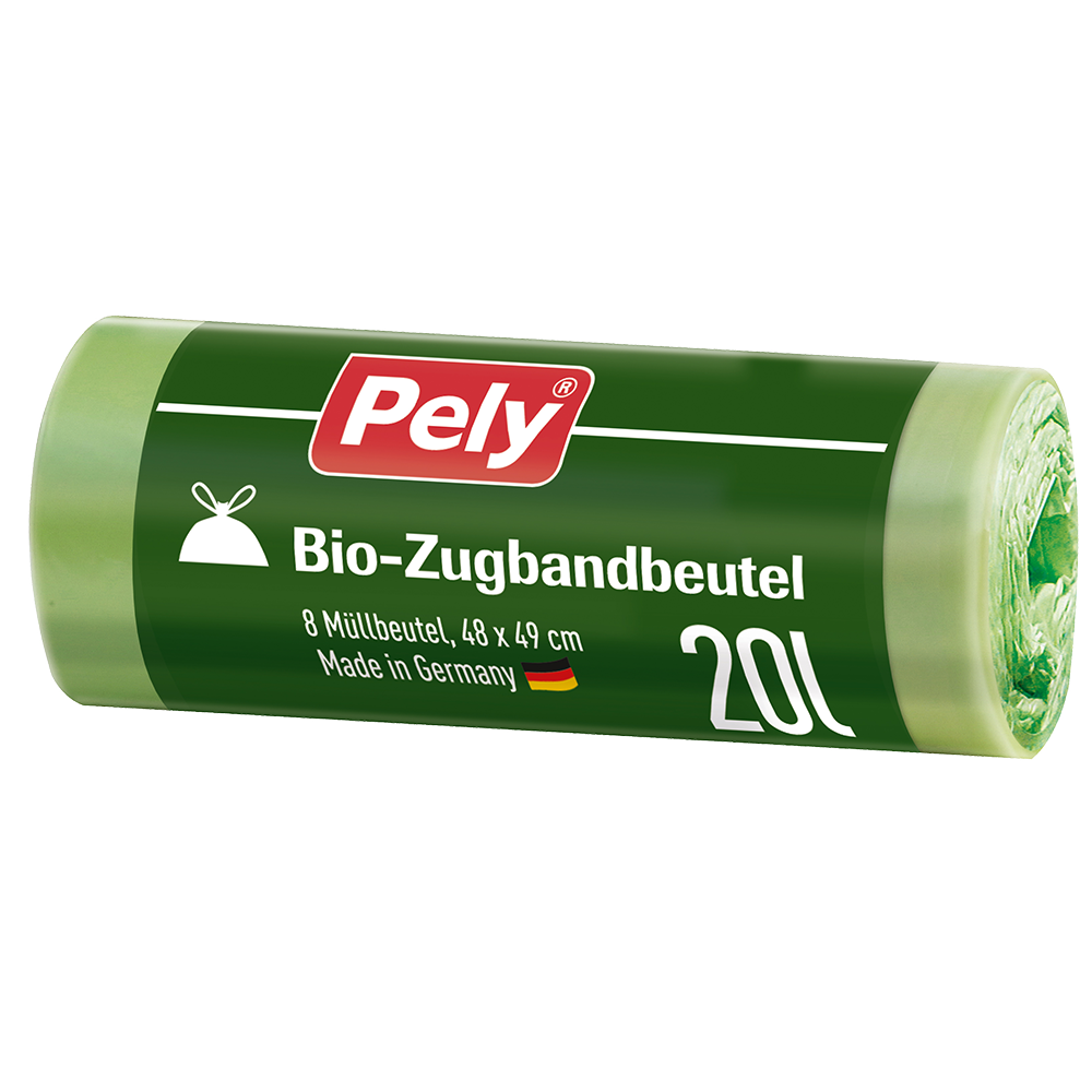 Bild: Pely Bio Müllbeutel mit Zugband 20L 