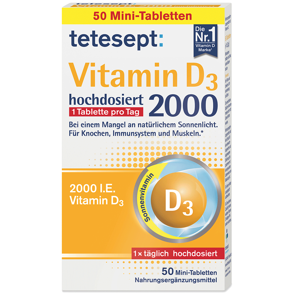 Bild: tetesept: Vitamin D3 Mini-Tabletten 