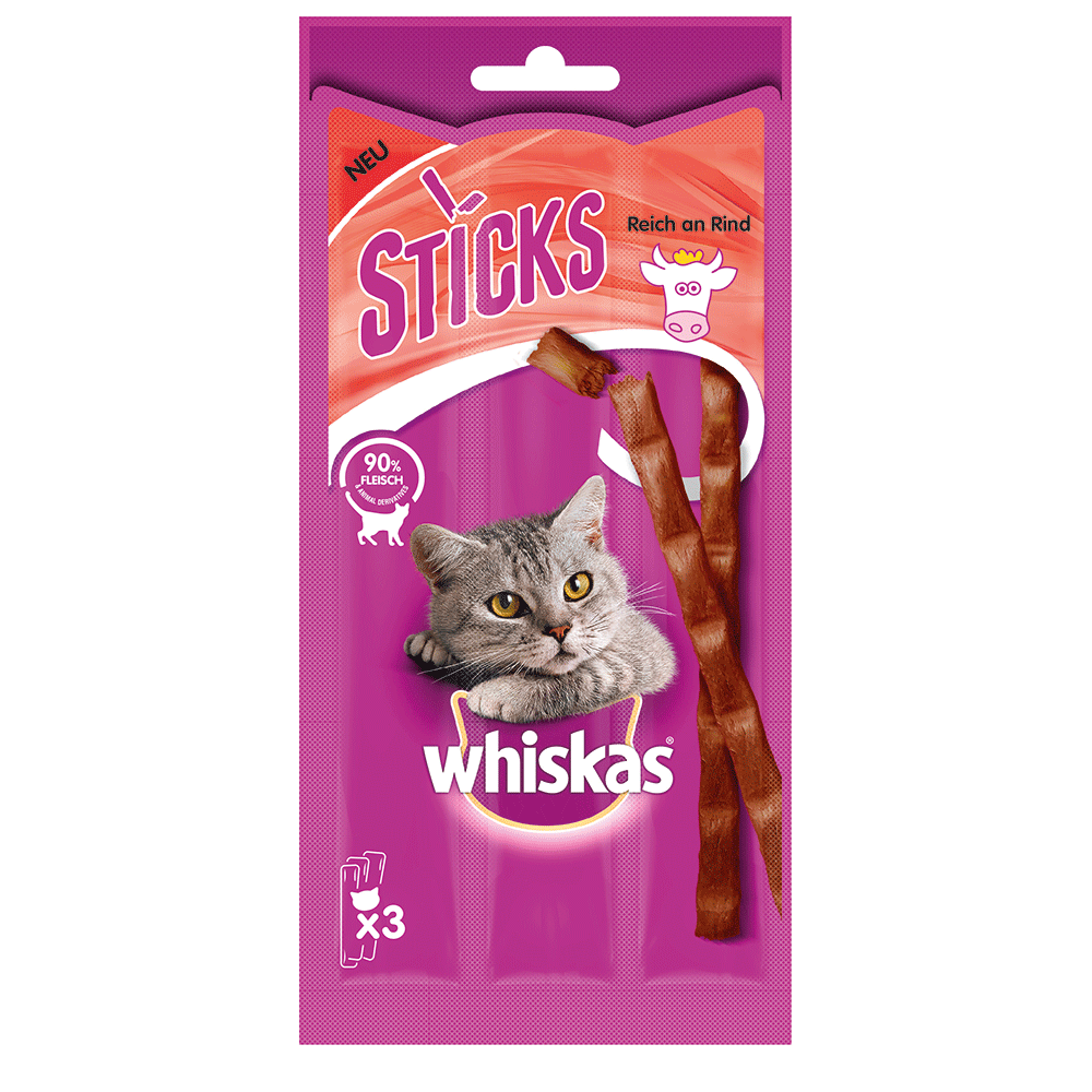 Bild: Whiskas Sticks Reich an Rind 