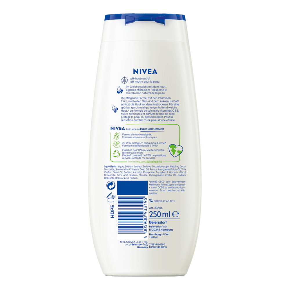 Bild: NIVEA Pflegedusche Kokosnuss und Jojoba Öl 