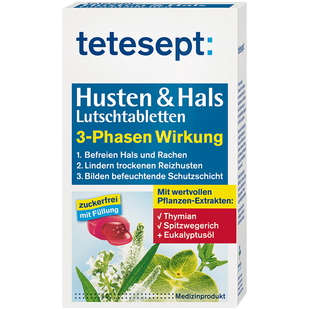 Bild: tetesept: Husten & Hals Lutschtabletten 