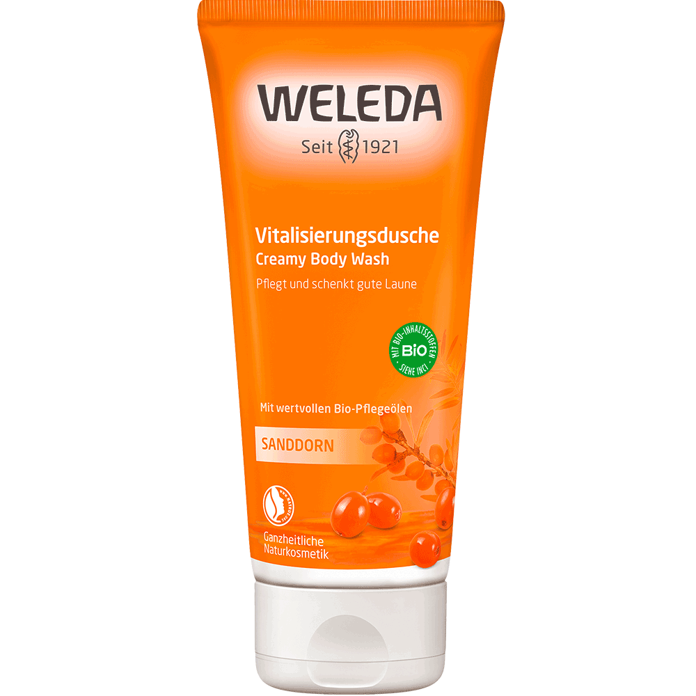 Bild: WELEDA Sanddorn Vitalisierungsdusche 