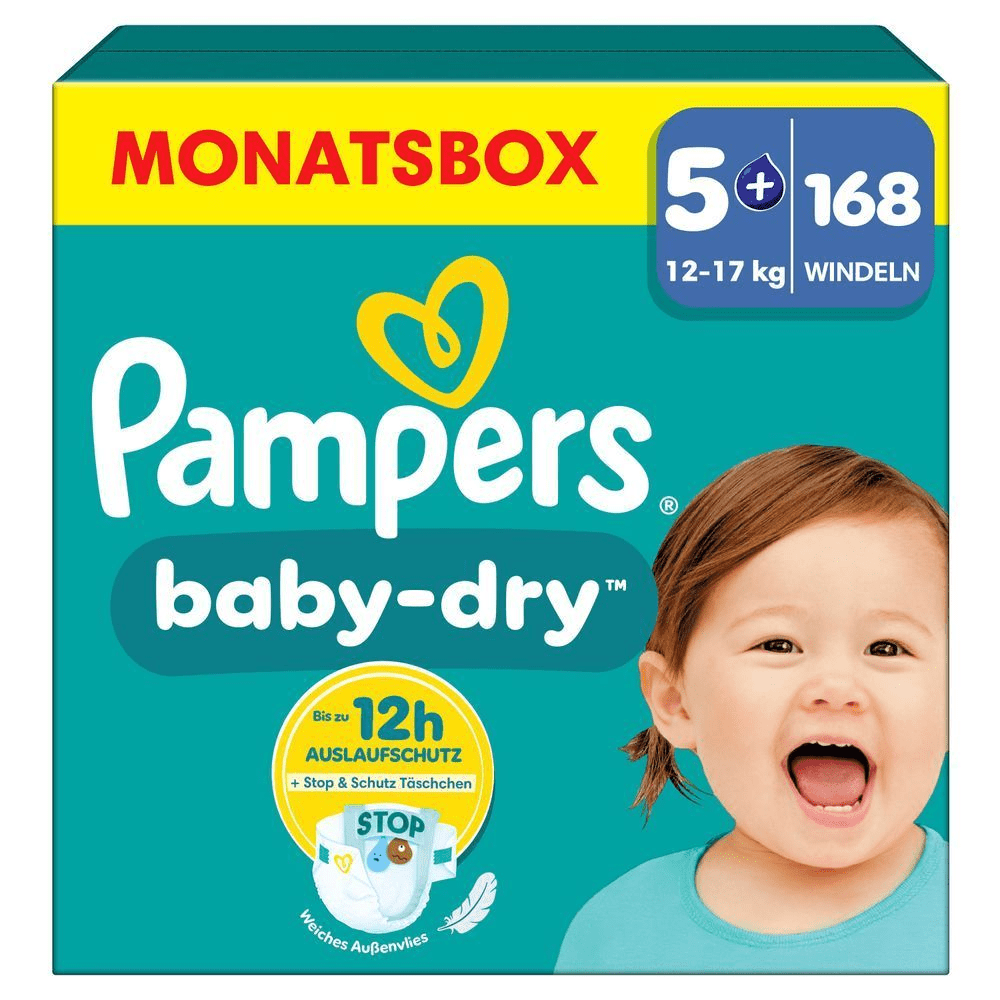 Bild: Pampers Baby-Dry Größe 5+, 12kg - 17kg 