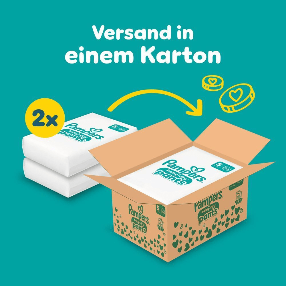 Bild: Pampers Baby-Dry Pants Größe 5, 12kg - 17kg 