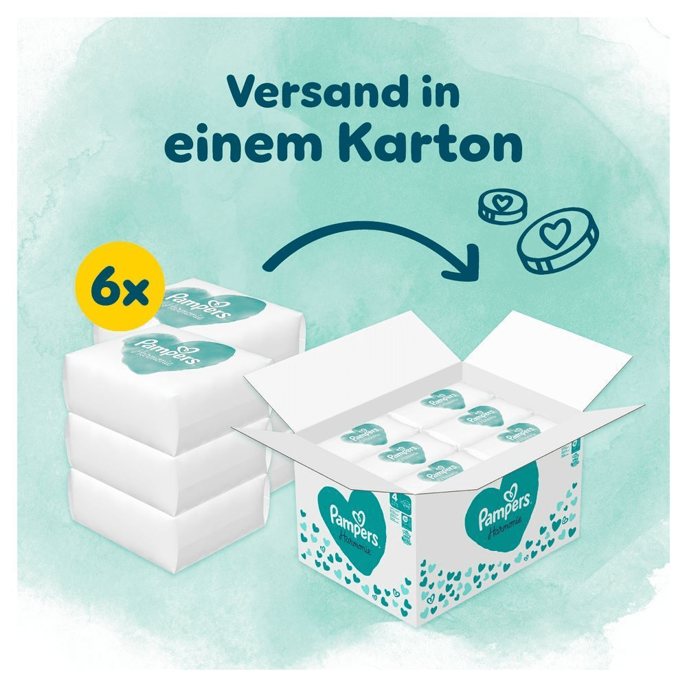 Bild: Pampers Harmonie Windeln, Größe 4, 9kg - 14kg 