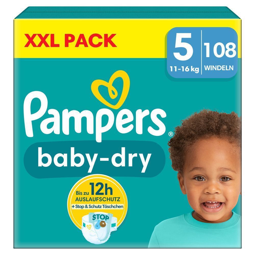 Bild: Pampers Baby-Dry Größe 5, XXL PACK 