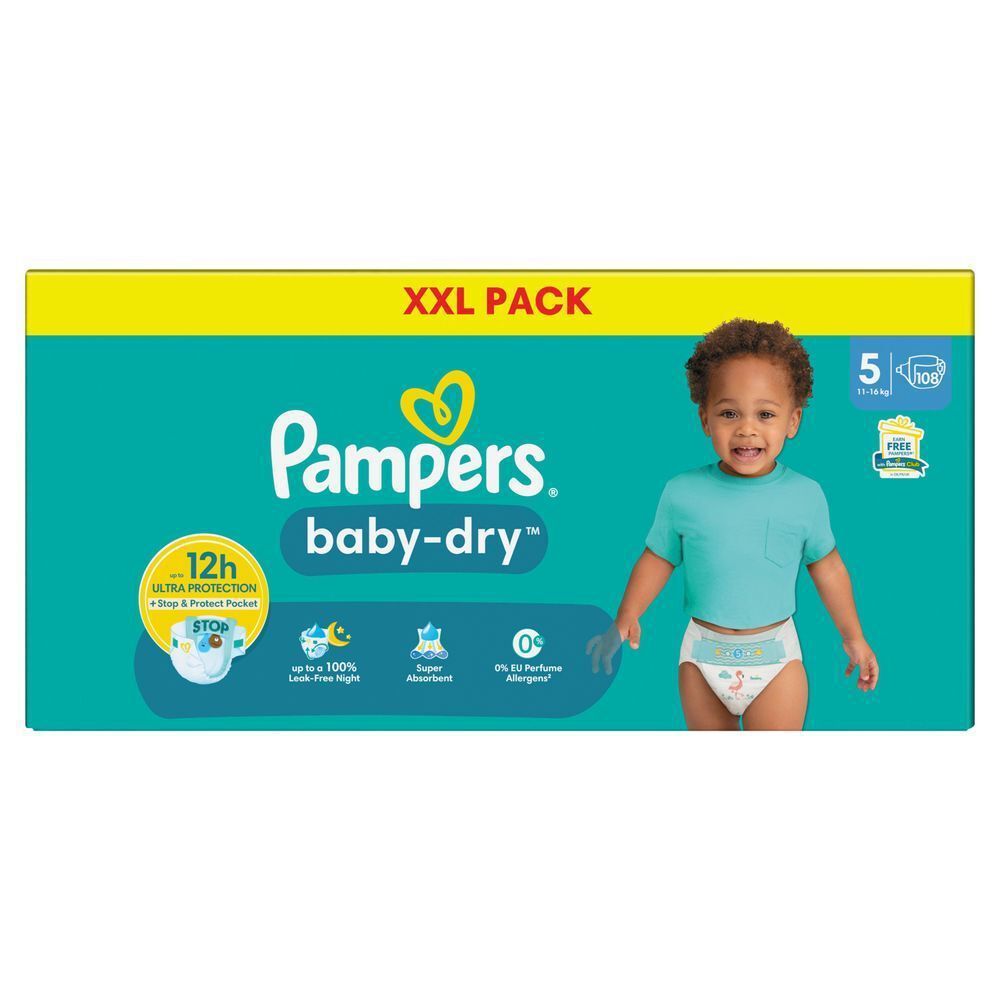 Bild: Pampers Baby-Dry Größe 5, XXL PACK 