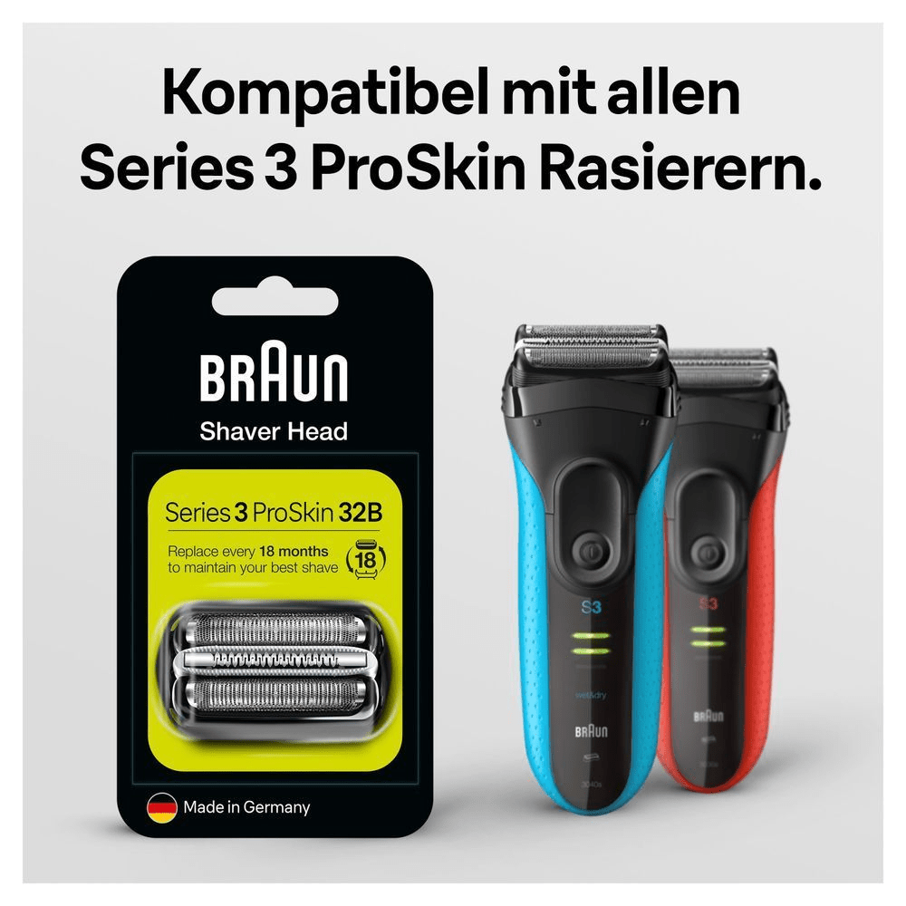 Bild: Braun Series 3 32B Elektrorasierer Ersatzscherteil – Schwarz 