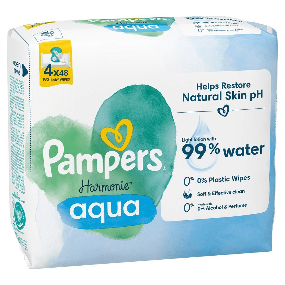 Bild: Pampers Harmonie Aqua Feuchttücher 4x48 