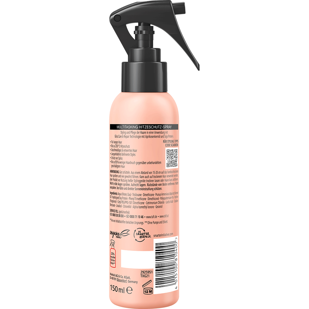 Bild: Schwarzkopf taft x Gliss Multitasking Hitzeschutz Spray 