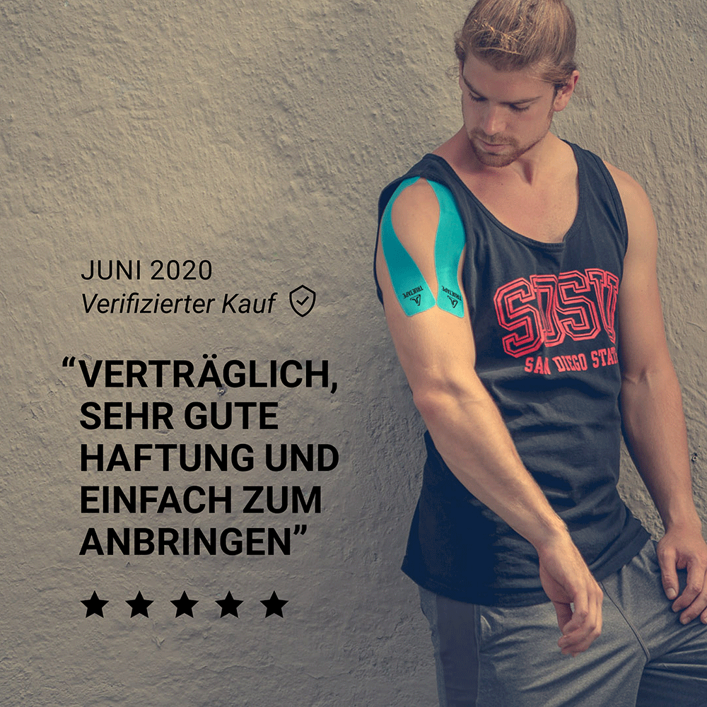 Bild: True Tape Kinesio Tape Vorgeschnitten 