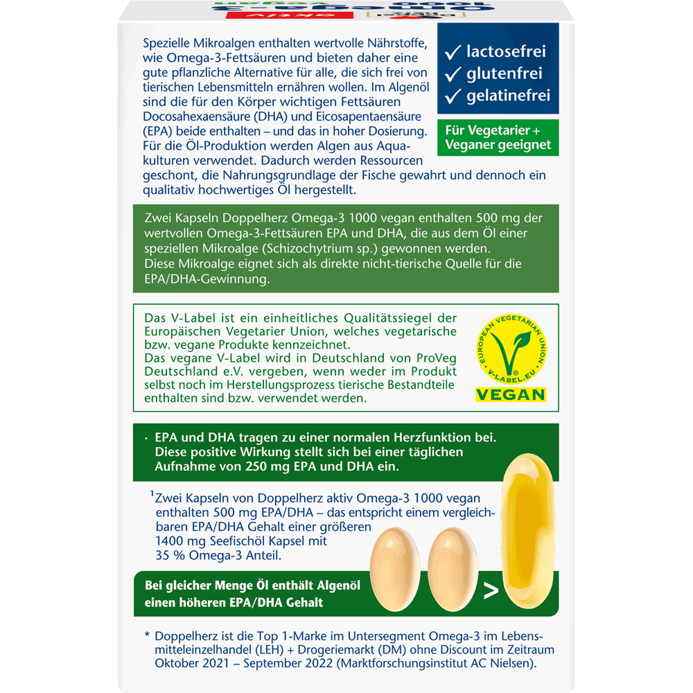 Bild: DOPPELHERZ Omega 3 1000 Vegan 