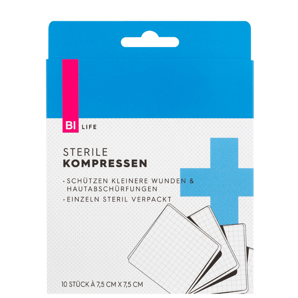 Bild: BI LIFE Sterile Wundkompressen 8,5x5cm 