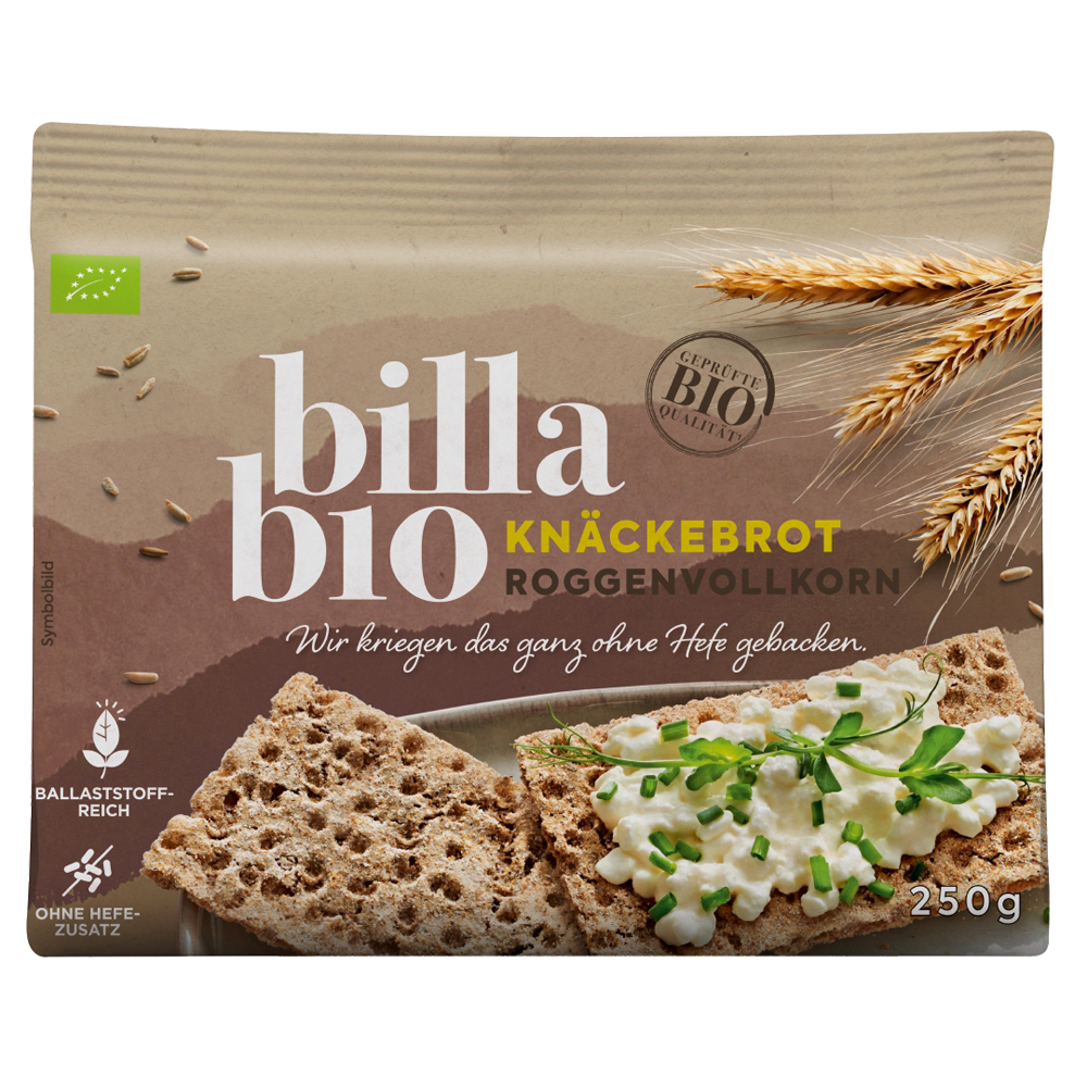 Bild: Billa Bio Knäckebrot Roggenvollkorn 250g 