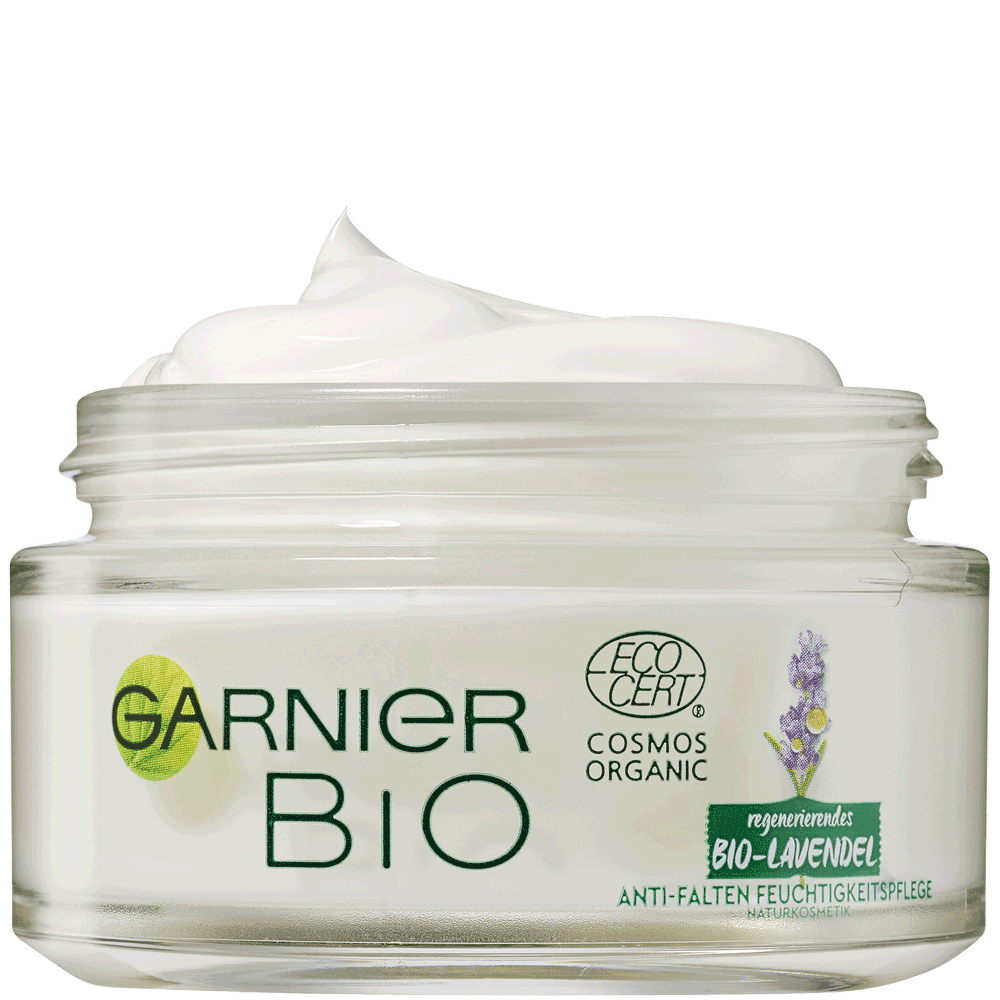 Bild: GARNIER BIO Anti-Falten Lavendel Feuchtigkeitspflege 