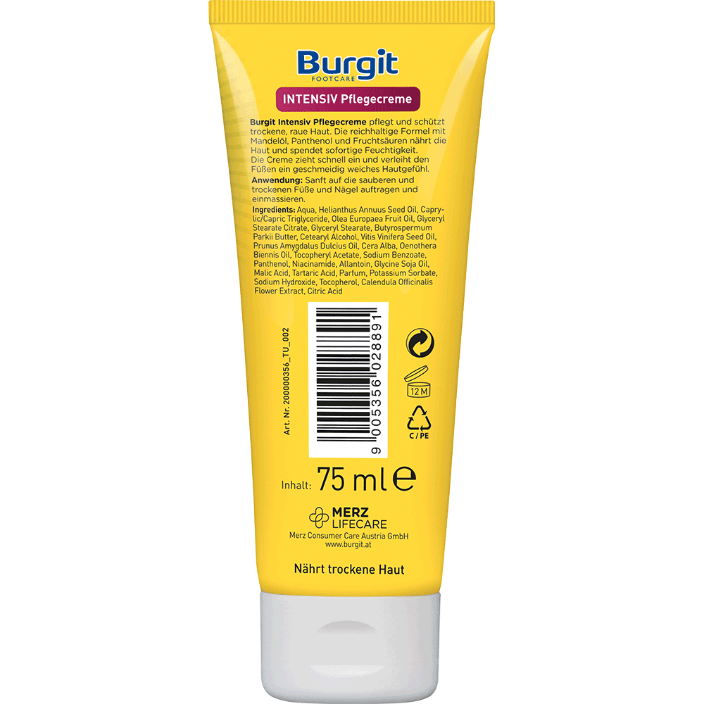 Bild: Burgit Footcare Intensiv Pflegecreme 