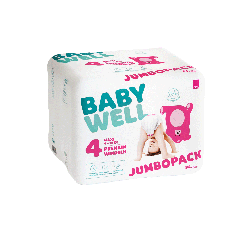 Bild: BABYWELL Premium Windeln Jumpopack Größe 4, 9-14 kg 