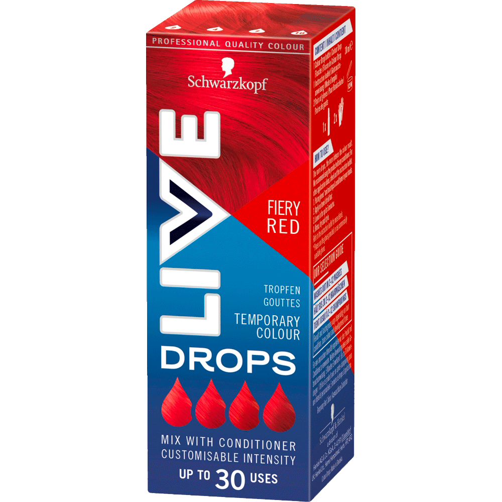 Bild: Schwarzkopf Live Color Drops Fiery Red Fiery Red