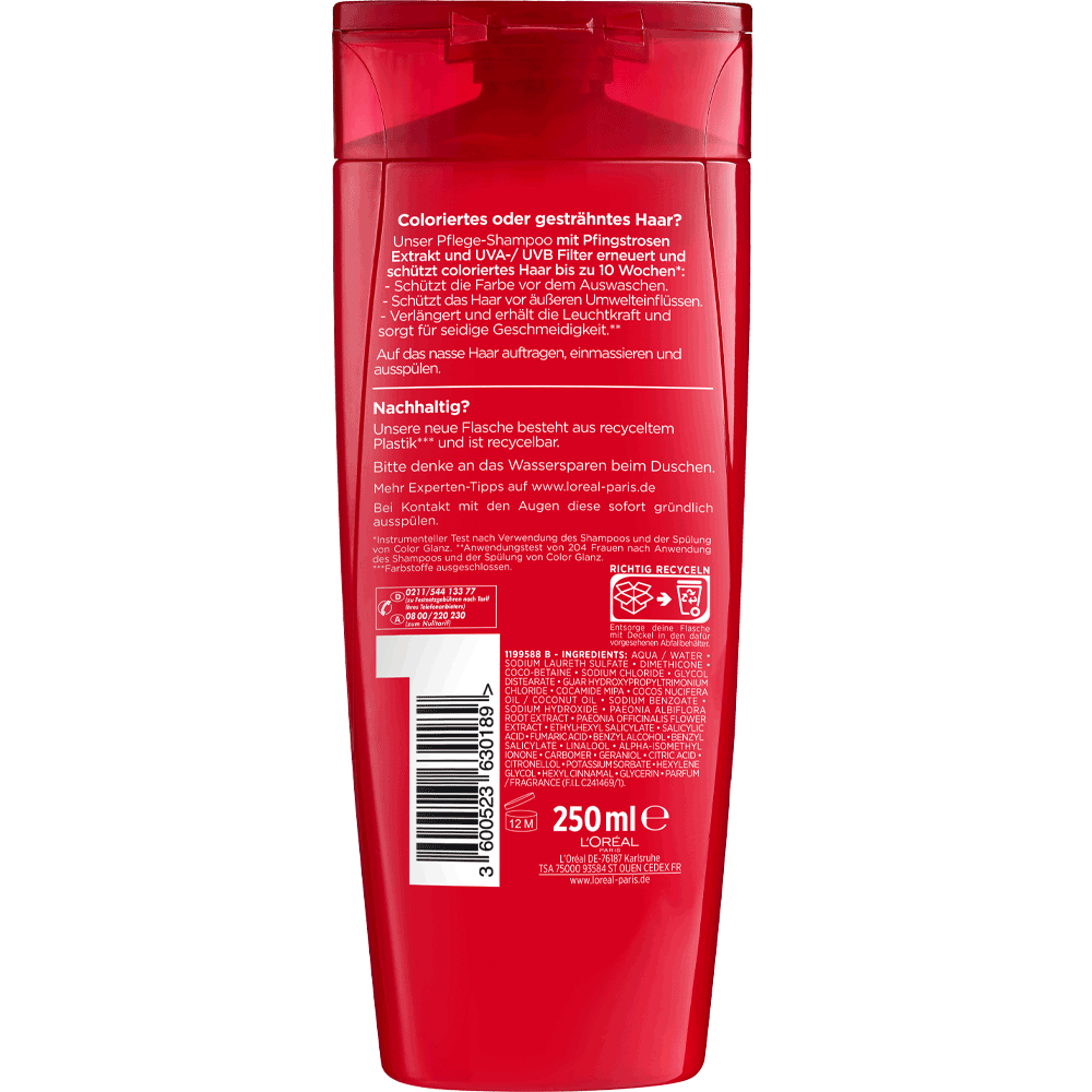 Bild: L'ORÉAL PARIS ELVITAL Color-Glanz Shampoo 