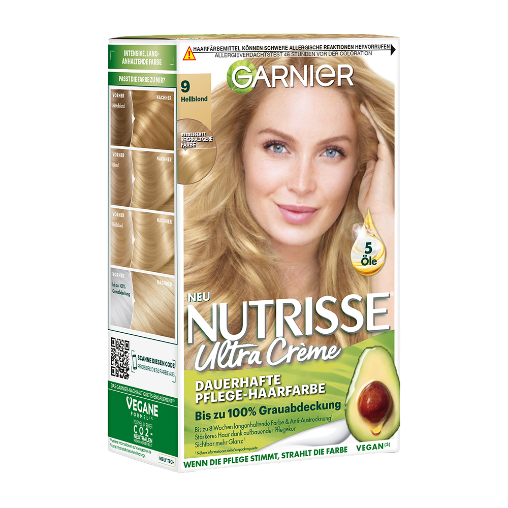 Bild: GARNIER Nutrisse Creme Coloration Hellblond