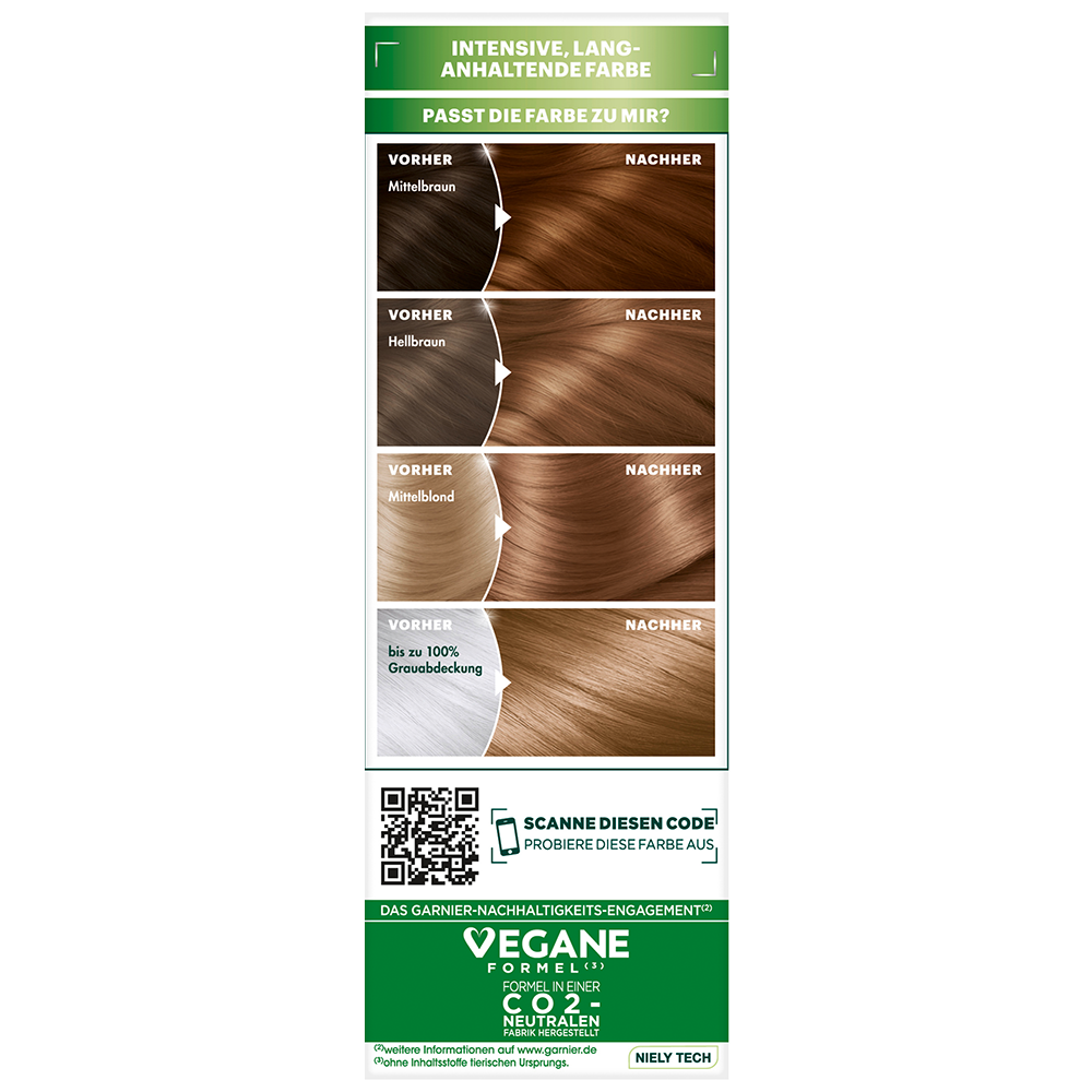 Bild: GARNIER Nutrisse Creme Coloration Dunkles Goldblond