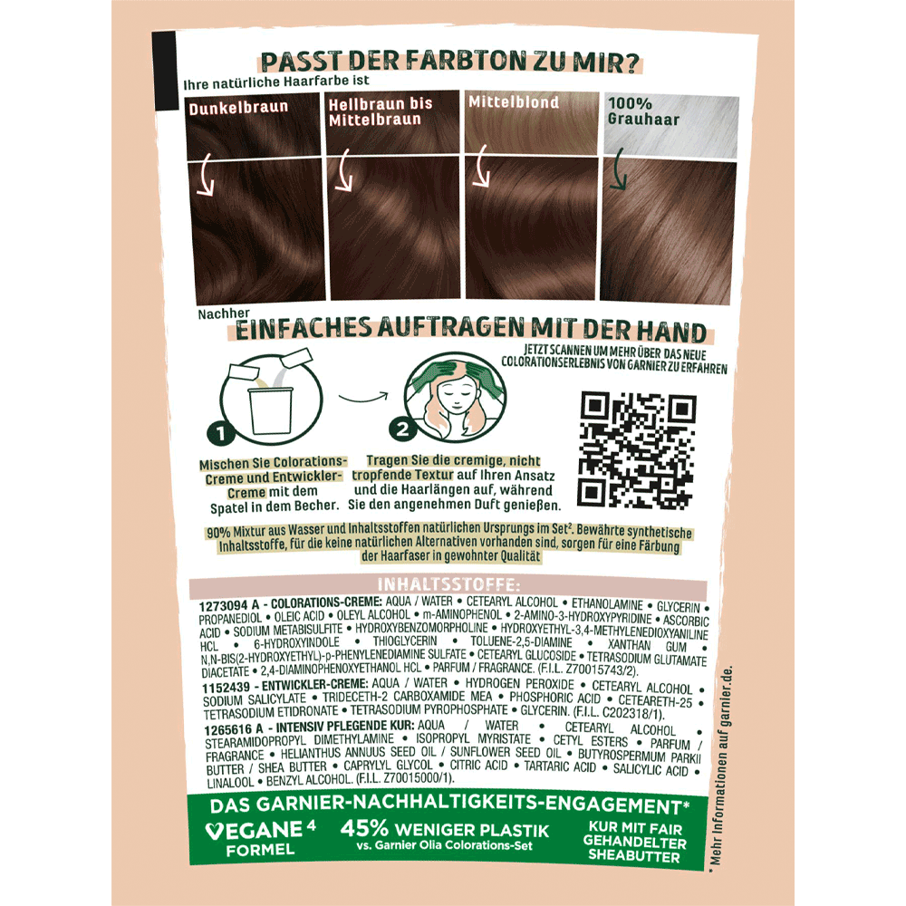 Bild: GARNIER GOOD Dauerhafte Haarfarbe kaffee rostbraun