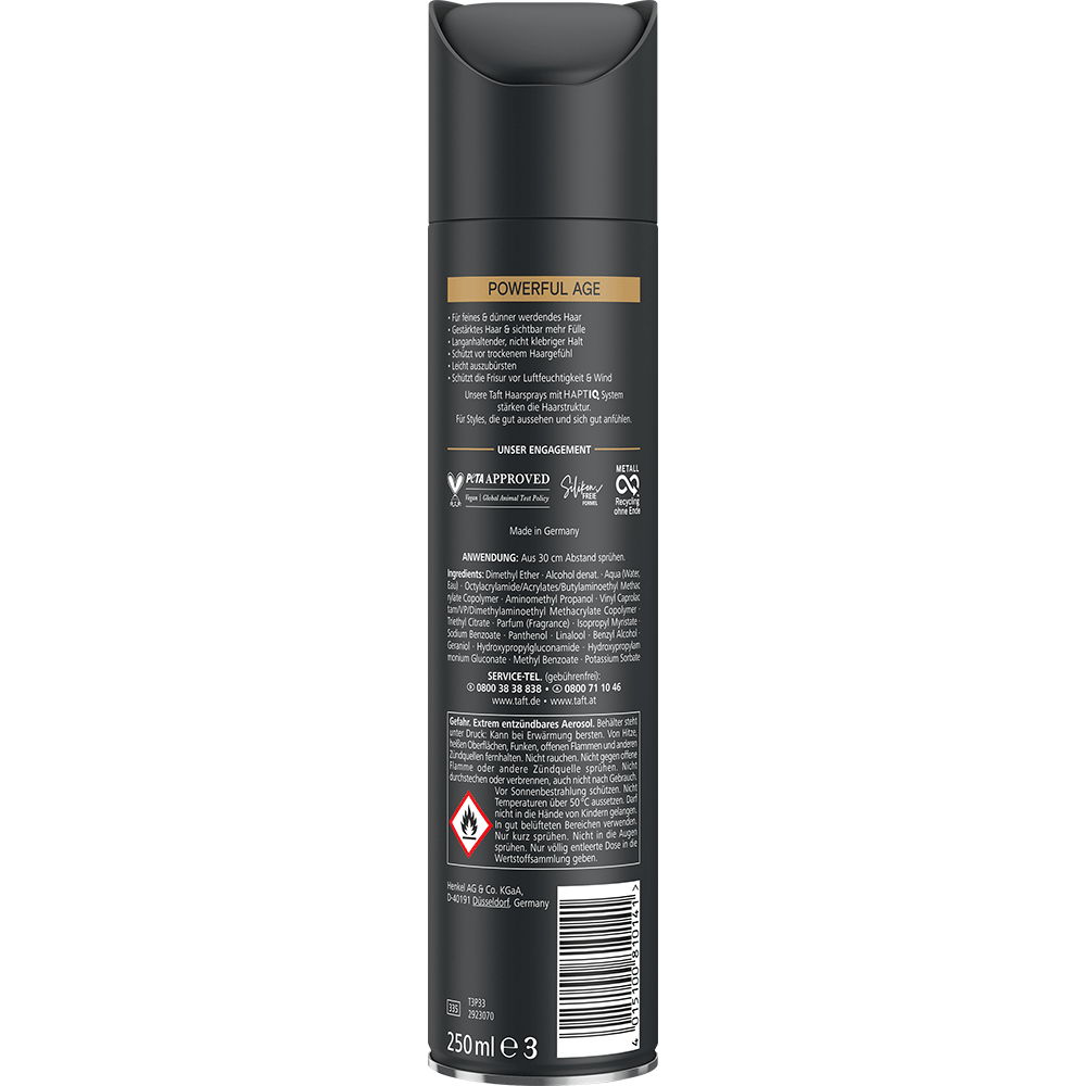 Bild: Schwarzkopf taft Haarspray Powerful Age 