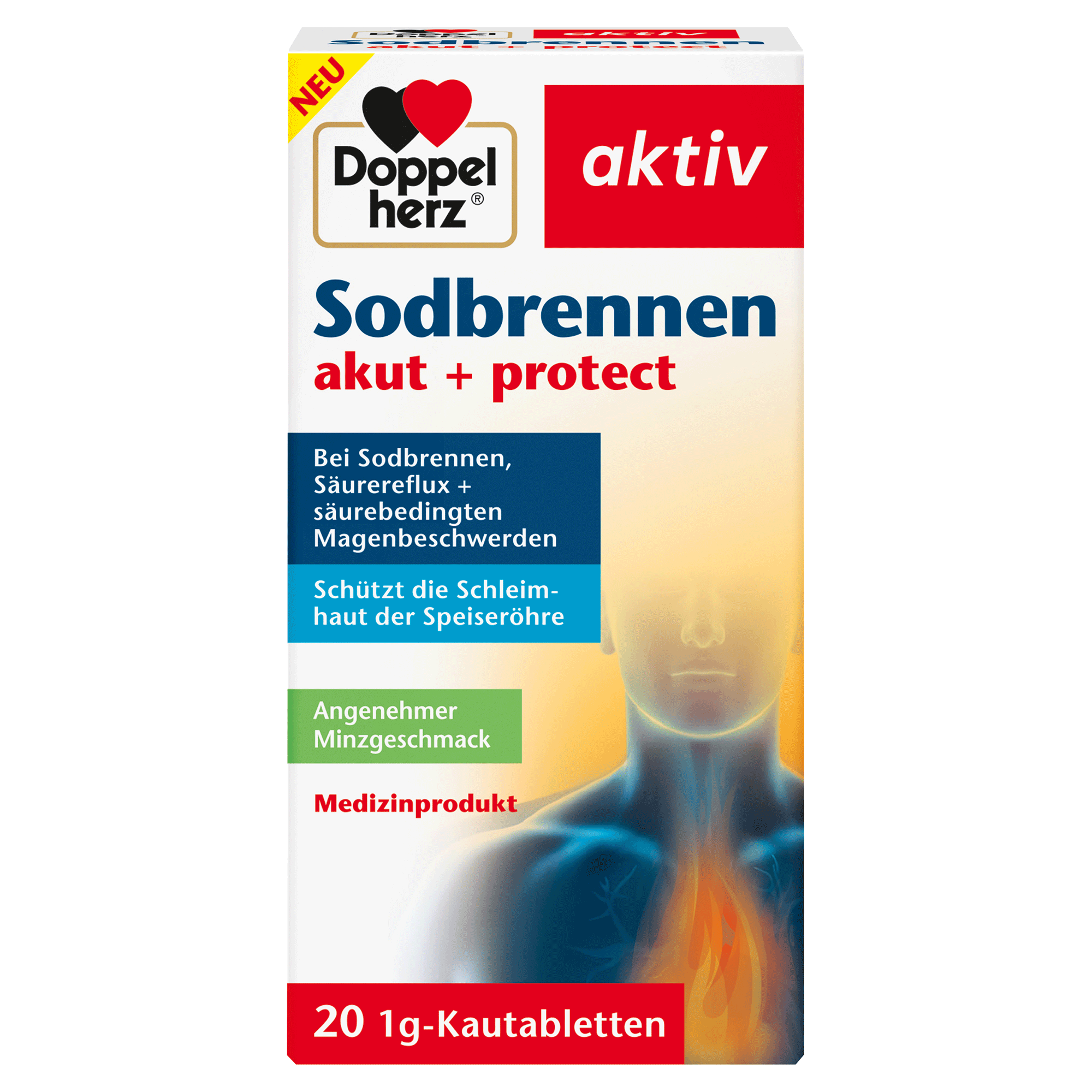 Bild: DOPPELHERZ Sodbrennen akut + protect 