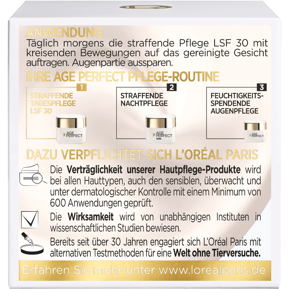 Bild: L'ORÉAL PARIS Age Perfect Tagespflege LSF 30 