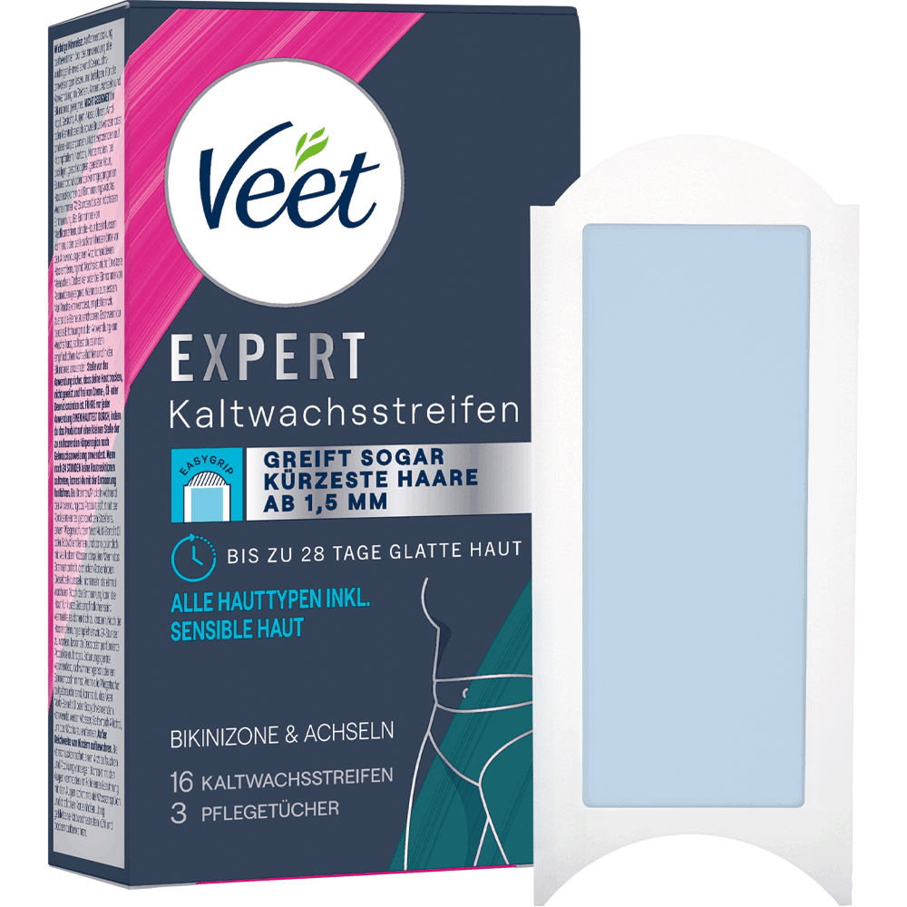 Bild: Veet Expert Kaltwachsstreifen für die Bikinizone 