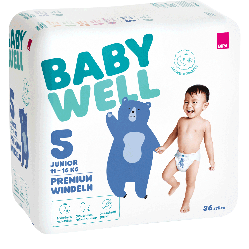 Bild: BABYWELL Premium Windeln Größe 5, 11-16 kg 