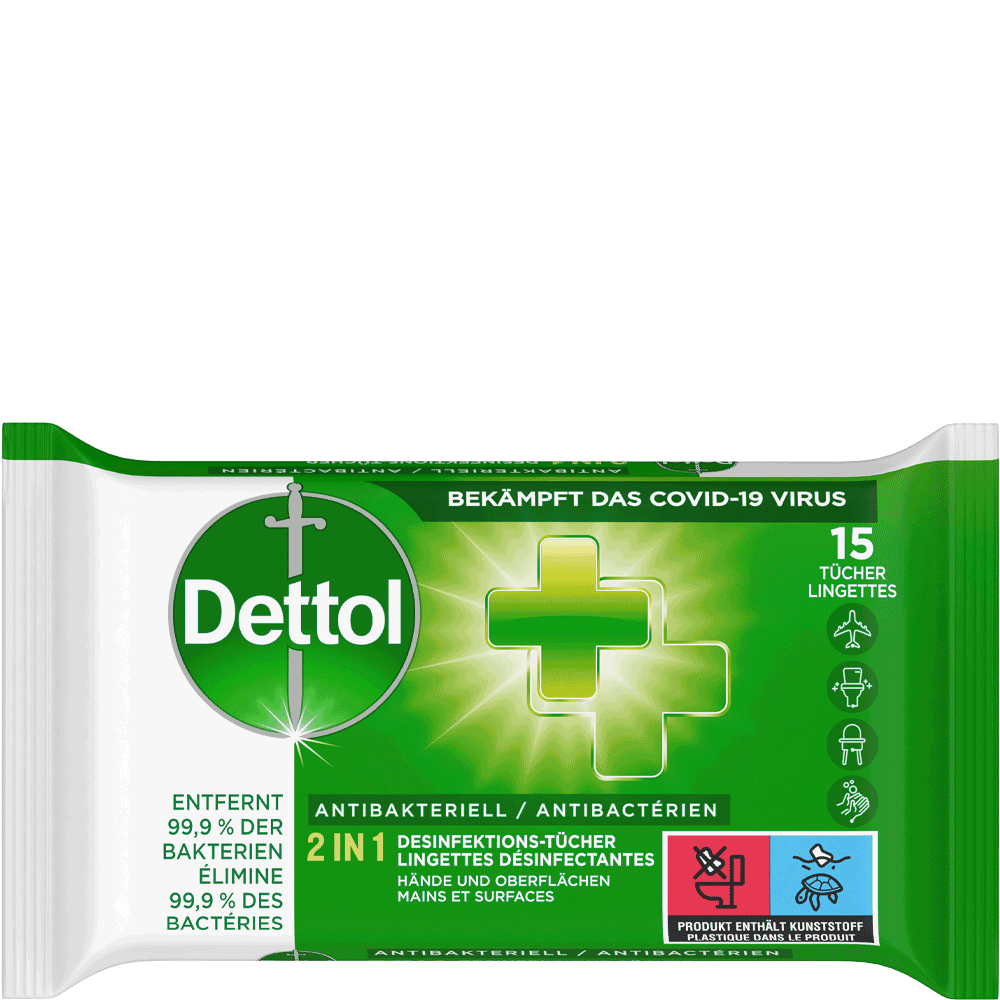 Bild: Dettol Desinfektionstücher 2in1 