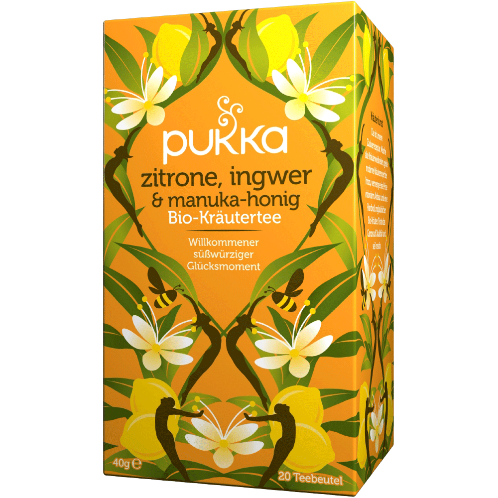 Bild: pukka Bio Tee Zitrone Ingwer & Manuka 