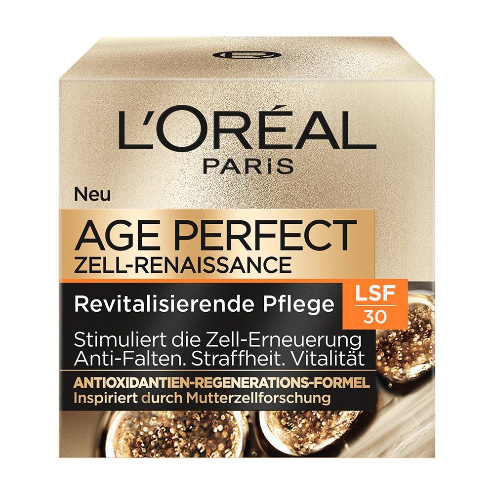 Bild: L'ORÉAL PARIS Age Perfect Zell-Renaissance Revitalisierende Pflege LSF 30 