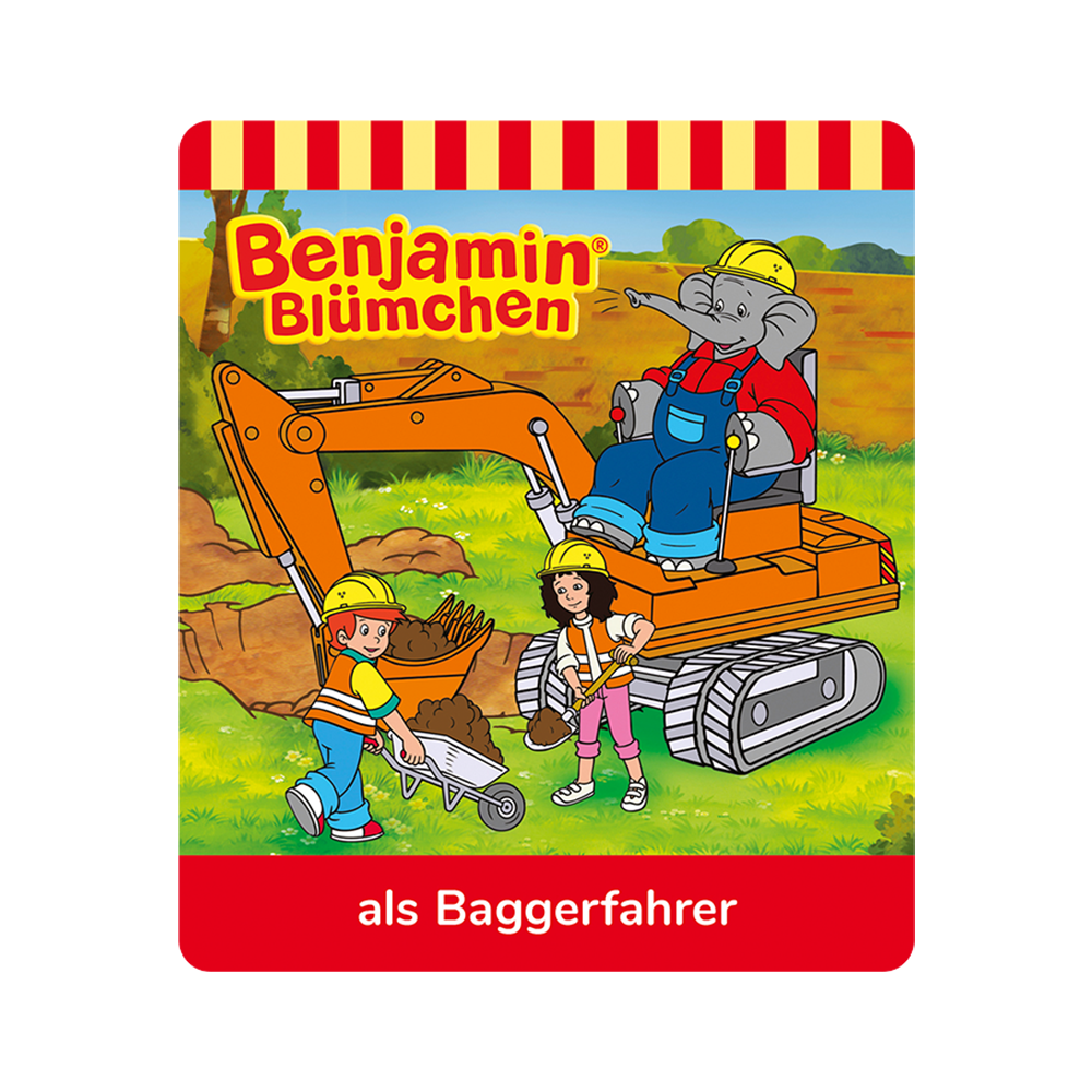 Bild: Tonie Figur Benjamin Blümchen als Baggerfahrer 