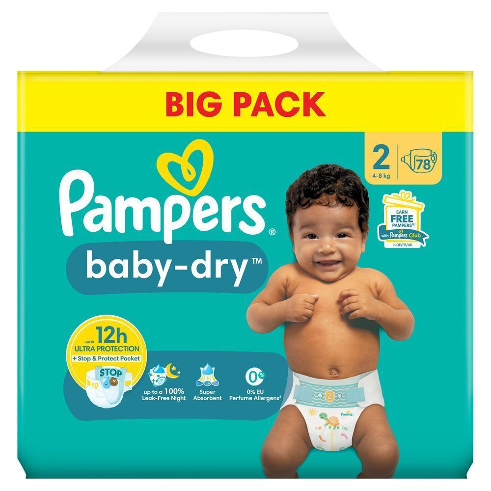 Bild: Pampers Baby-Dry Größe 2, BIG PACK 