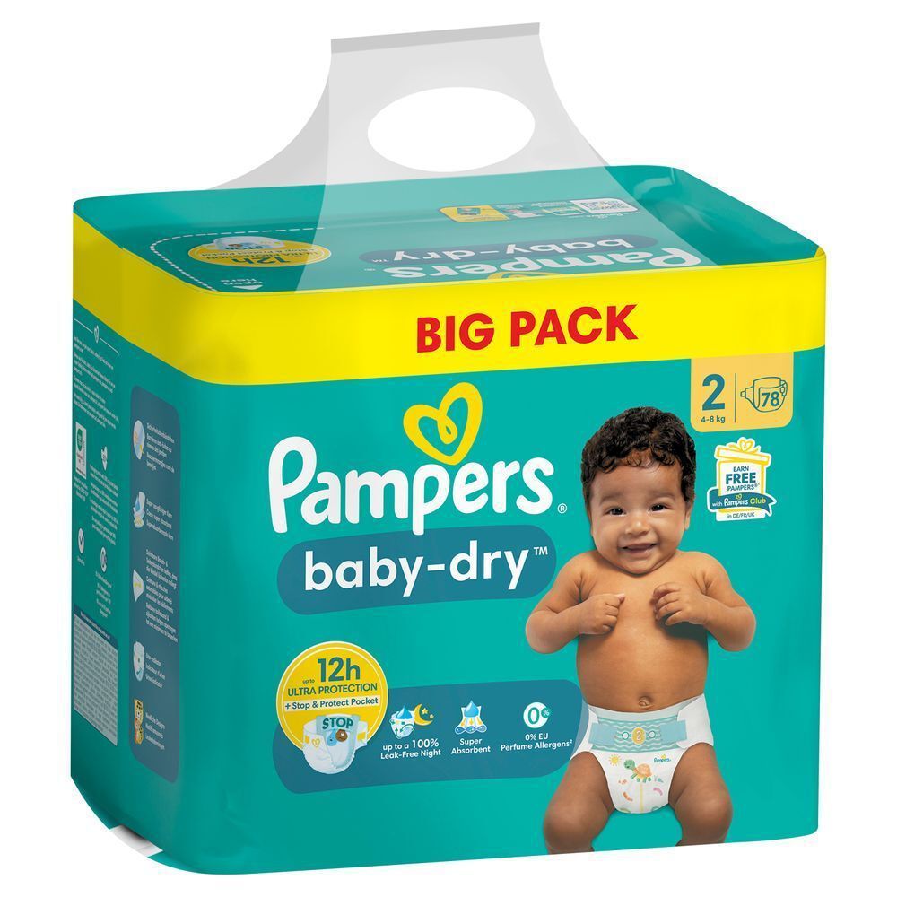 Bild: Pampers Baby-Dry Größe 2, BIG PACK 